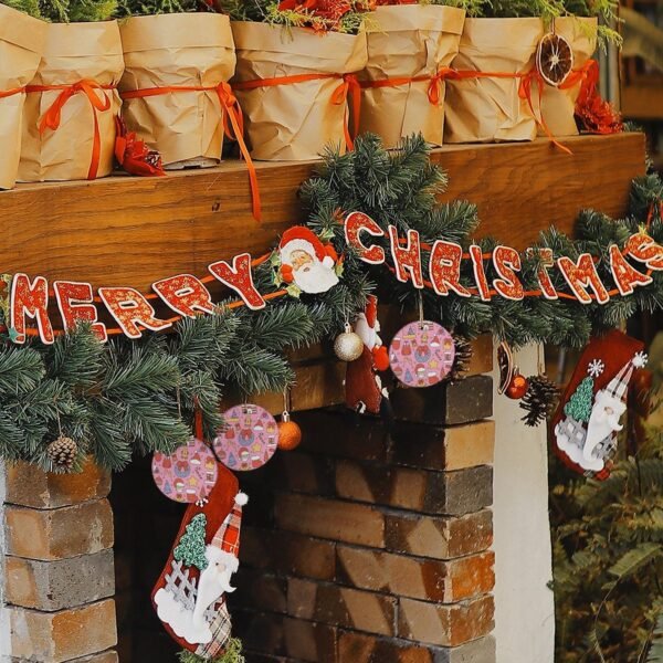 Pink Santa – Ceramic Christmas Ornament Circle 3×3 Ornaments Ceramic Holiday Keepsake 7
