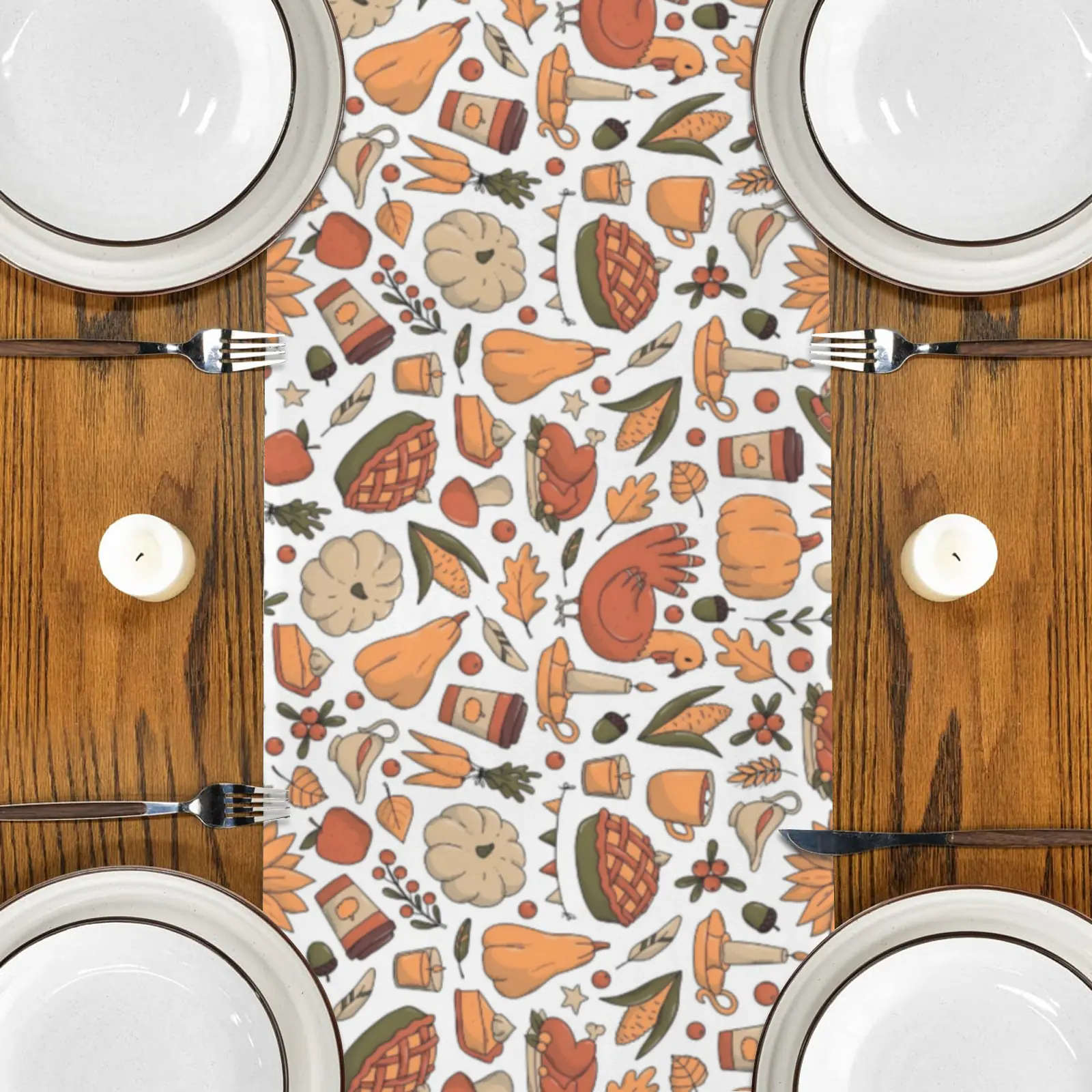 Turkey Pie | Thanksgiving Table Runner 48×13 – 100% Polyester, Rustic Fall Harvest Dining Decor, Machine Washable Holiday Table Decoration Gifts/Party/Celebration 48x13 table runner 3 Turkey Pie | Thanksgiving Table Runner 48×13 – 100% Polyester, Rustic Fall Harvest Dining Decor, Machine Washable Holiday Table Decoration Gifts/Party/Celebration 48x13 table runner 3