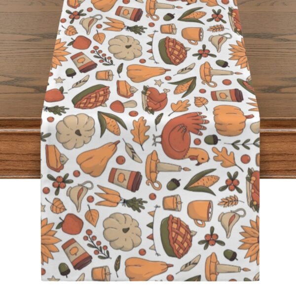 Turkey Pie | Thanksgiving Table Runner 48×13 – 100% Polyester, Rustic Fall Harvest Dining Decor, Machine Washable Holiday Table Decoration Gifts/Party/Celebration 48x13 table runner