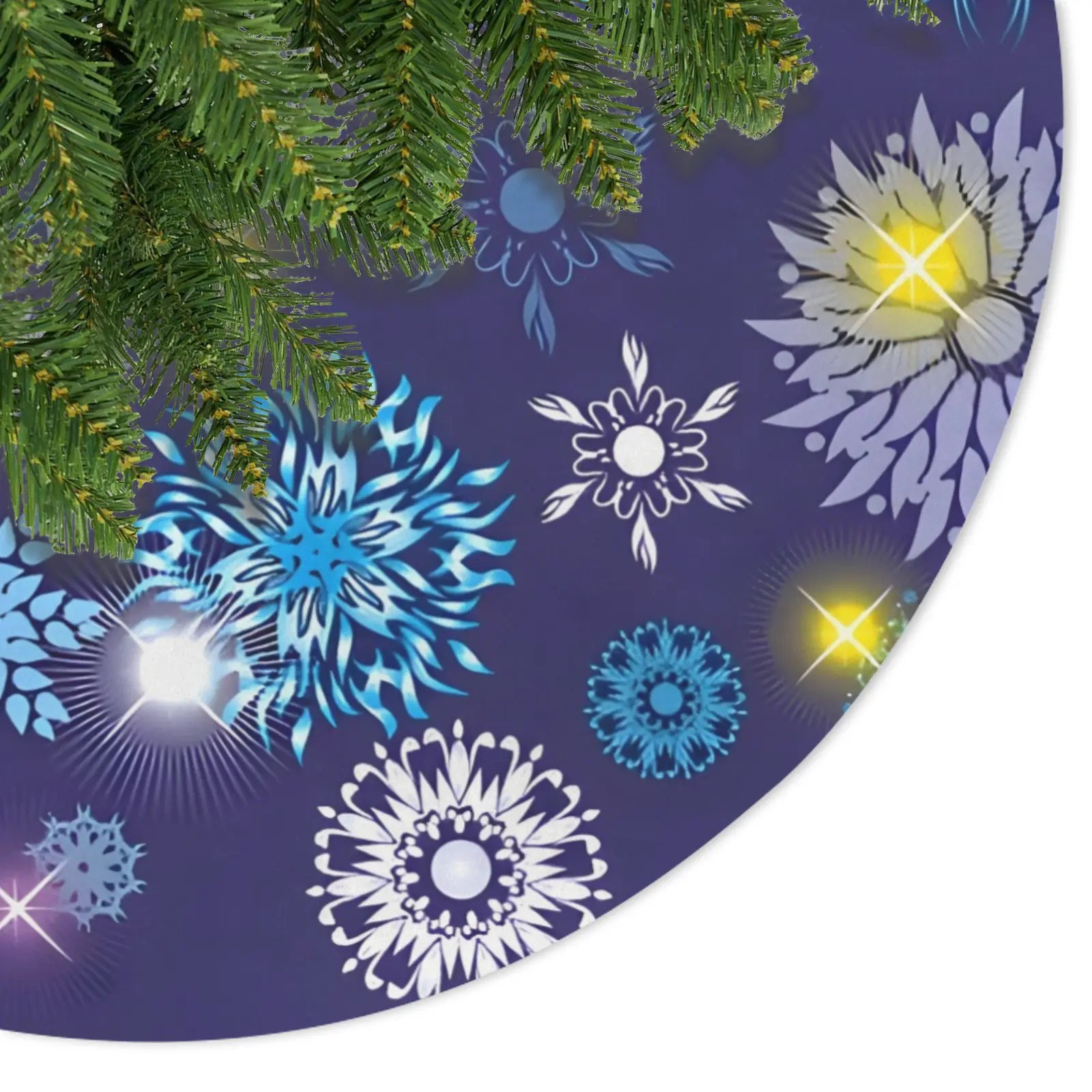 Holiday Christmas Tree Skirt | Galactic | Traditional Rustic Round 48×48 Inch Home Decor Christmas Tree Skirts christmas tree decor 3