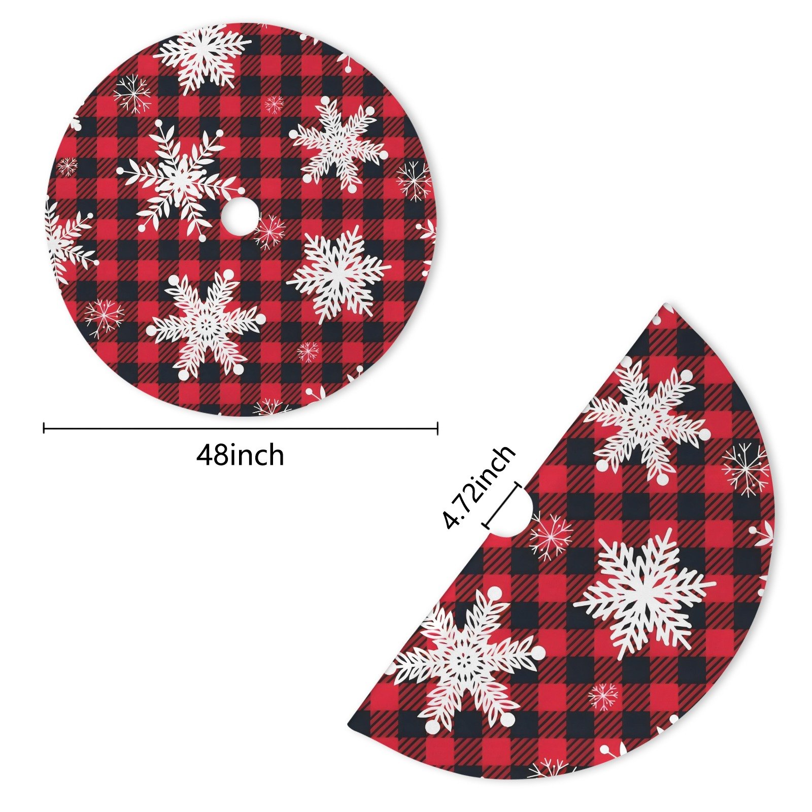 Holiday Christmas Tree Skirt | Red Plaid | Traditional Rustic Round 48×48 Inch Home Decor Christmas Tree Skirts christmas tree decor 6 Holiday Christmas Tree Skirt | Red Plaid | Traditional Rustic Round 48×48 Inch Home Decor Christmas Tree Skirts christmas tree decor 6