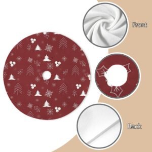 Holiday Christmas Tree Skirt | Red Forest | Traditional Rustic Round 48×48 Inch Home Decor Christmas Tree Skirts christmas tree decor Holiday Christmas Tree Skirt | Red Forest | Traditional Rustic Round 48×48 Inch Home Decor Christmas Tree Skirts christmas tree decor