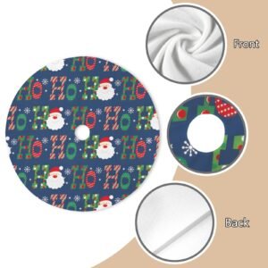Holiday Christmas Tree Skirt | Ho Ho Ho | Traditional Rustic Round 48×48 Inch Home Decor Christmas Tree Skirts christmas tree decor Holiday Christmas Tree Skirt | Ho Ho Ho | Traditional Rustic Round 48×48 Inch Home Decor Christmas Tree Skirts christmas tree decor