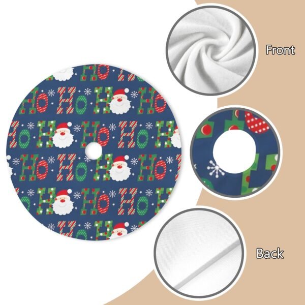 Holiday Christmas Tree Skirt | Ho Ho Ho | Traditional Rustic Round 48×48 Inch Home Decor Christmas Tree Skirts christmas tree decor 2