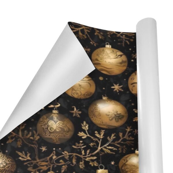 Christmas Wrapping Paper | Premium Holiday Gift Wrap | Gold Ornaments 58″ x 23″ (1–5 Rolls) Wrapping Paper Christmas Gift Wrap 2