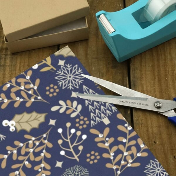 Christmas Wrapping Paper | Premium Holiday Gift Wrap | Gold Leaf 58″ x 23″ (1–5 Rolls) Wrapping Paper Christmas Gift Wrap 3