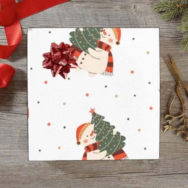 Christmas Wrapping Paper | Premium Holiday Gift Wrap | Frosty Scarf 58″ x 23″ (1–5 Rolls) Wrapping Paper Christmas Gift Wrap 2