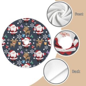 Holiday Christmas Tree Skirt | Santa Deer | Traditional Rustic Round 48×48 Inch Home Decor Christmas Tree Skirts christmas tree decor Holiday Christmas Tree Skirt | Santa Deer | Traditional Rustic Round 48×48 Inch Home Decor Christmas Tree Skirts christmas tree decor