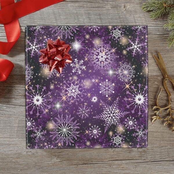 Christmas Wrapping Paper | Premium Holiday Gift Wrap | Purple Snow 58″ x 23″ (1–5 Rolls) Wrapping Paper Christmas Gift Wrap