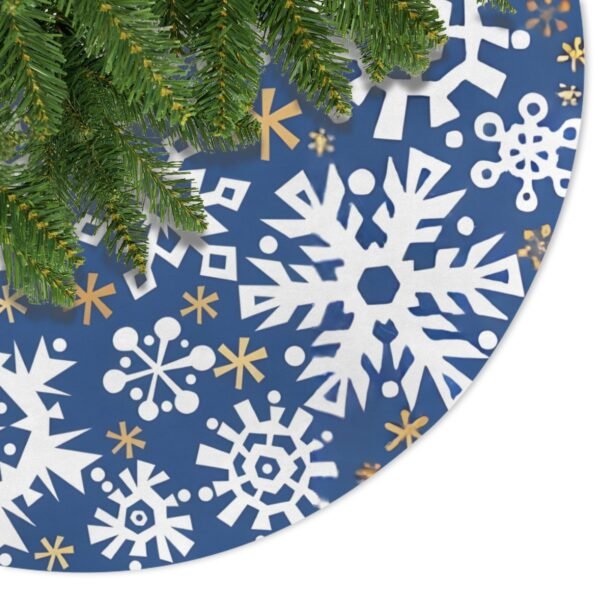 Holiday Christmas Tree Skirt | Flurry | Traditional Rustic Round 48×48 Inch Home Decor Christmas Tree Skirts christmas tree decor 7