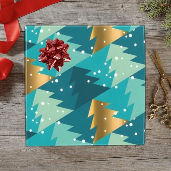 Christmas Wrapping Paper | Premium Holiday Gift Wrap | Teal Trees 58″ x 23″ (1–5 Rolls) Wrapping Paper Christmas Gift Wrap