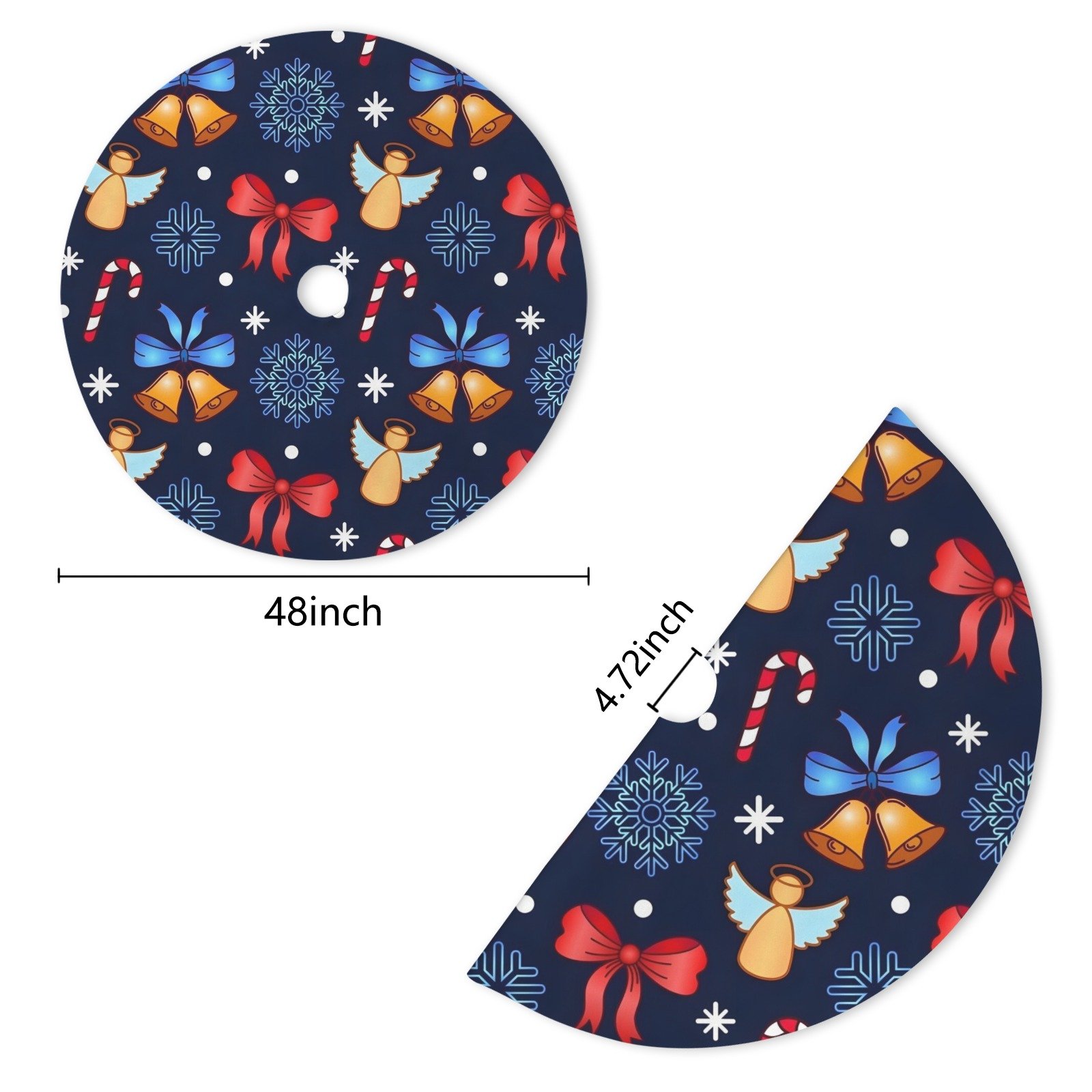 Holiday Christmas Tree Skirt | Blue Angels | Traditional Rustic Round 48×48 Inch Home Decor Christmas Tree Skirts christmas tree decor 5 Holiday Christmas Tree Skirt | Blue Angels | Traditional Rustic Round 48×48 Inch Home Decor Christmas Tree Skirts christmas tree decor 5
