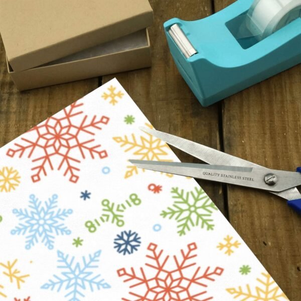 Christmas Wrapping Paper | Premium Holiday Gift Wrap | Rainbow Flakes 58″ x 23″ (1–5 Rolls) Wrapping Paper Christmas Gift Wrap 4