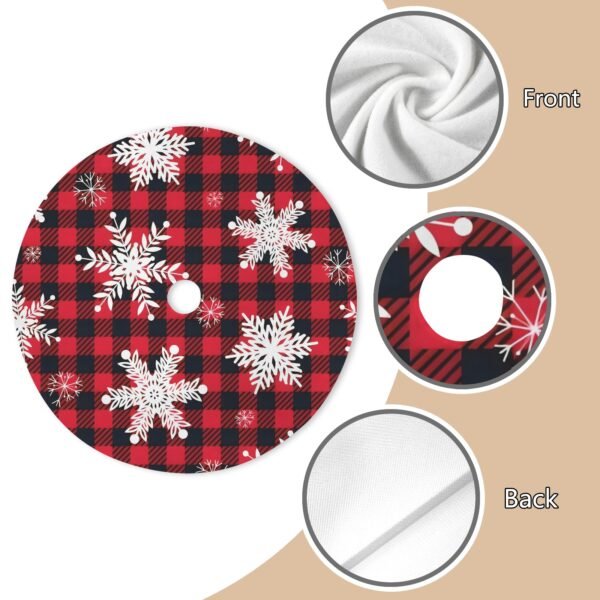 Holiday Christmas Tree Skirt | Red Plaid | Traditional Rustic Round 48×48 Inch Home Decor Christmas Tree Skirts christmas tree decor 2