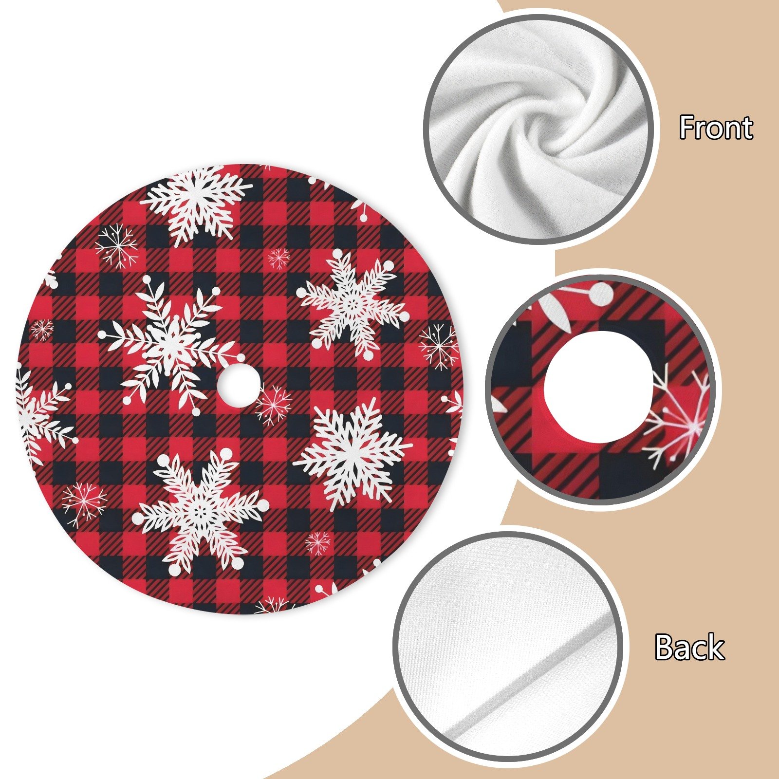 Holiday Christmas Tree Skirt | Red Plaid | Traditional Rustic Round 48×48 Inch Home Decor Christmas Tree Skirts christmas tree decor 2 Holiday Christmas Tree Skirt | Red Plaid | Traditional Rustic Round 48×48 Inch Home Decor Christmas Tree Skirts christmas tree decor 2