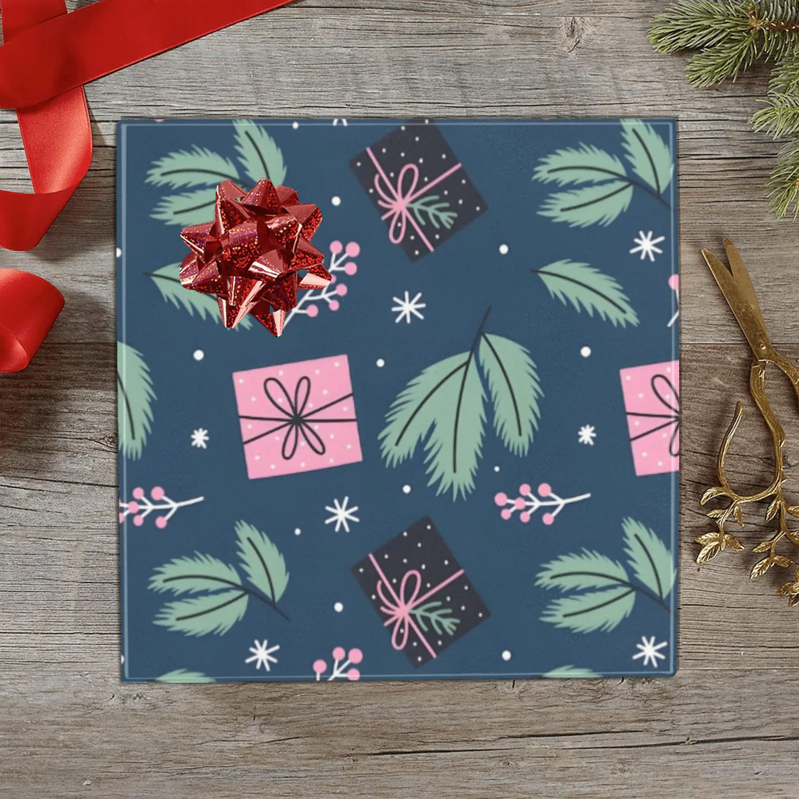 Christmas Wrapping Paper | Premium Holiday Gift Wrap | Pink Gifts 58″ x 23″ (1–5 Rolls) Wrapping Paper Christmas Gift Wrap
