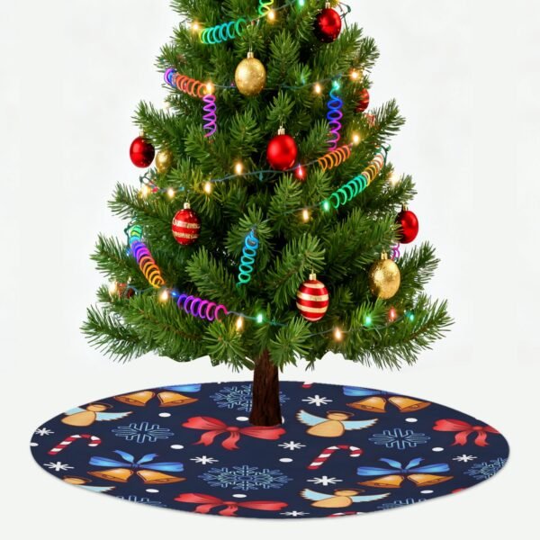 Holiday Christmas Tree Skirt | Blue Angels | Traditional Rustic Round 48×48 Inch Home Decor Christmas Tree Skirts christmas tree decor 2