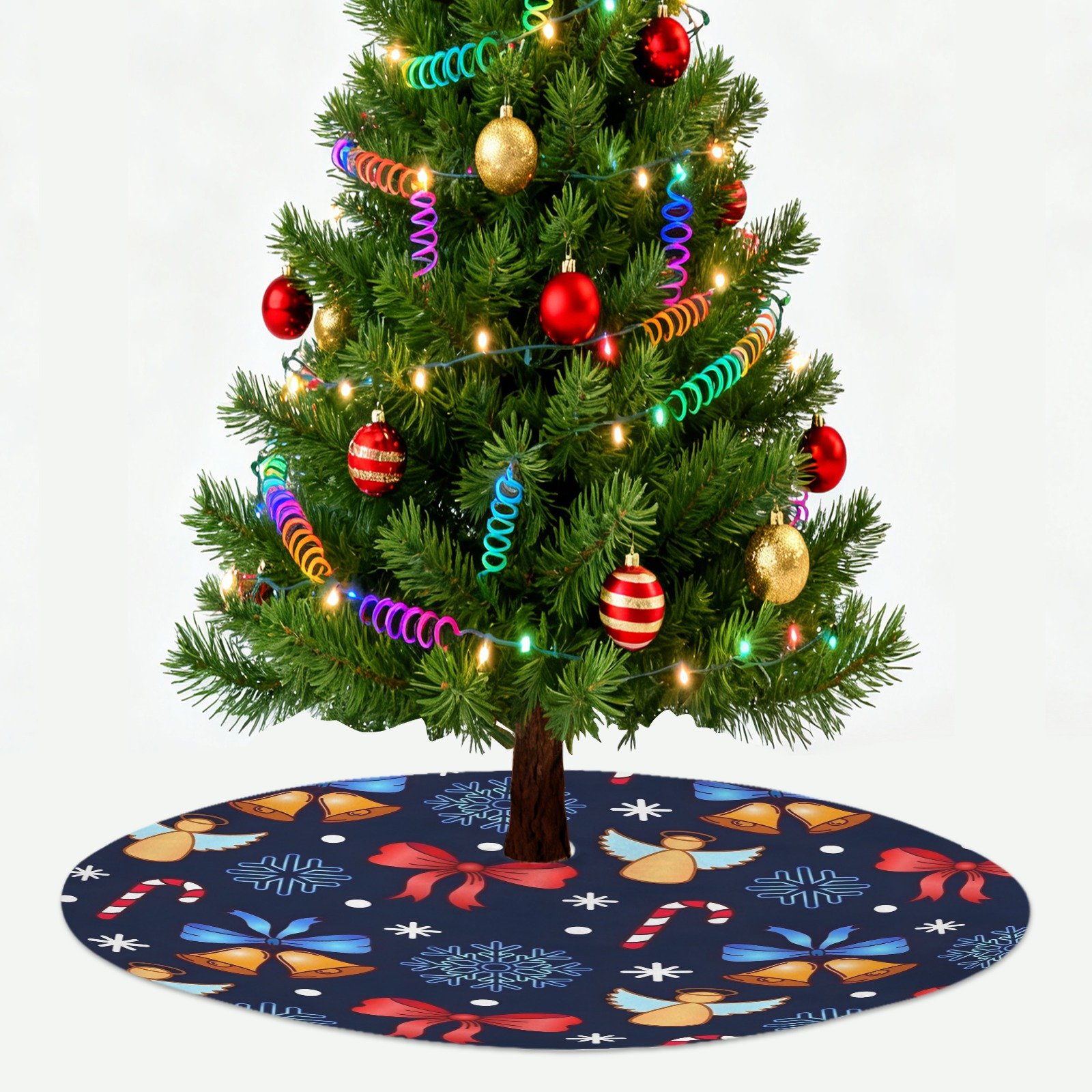 Holiday Christmas Tree Skirt | Blue Angels | Traditional Rustic Round 48×48 Inch Home Decor Christmas Tree Skirts christmas tree decor 2 Holiday Christmas Tree Skirt | Blue Angels | Traditional Rustic Round 48×48 Inch Home Decor Christmas Tree Skirts christmas tree decor 2