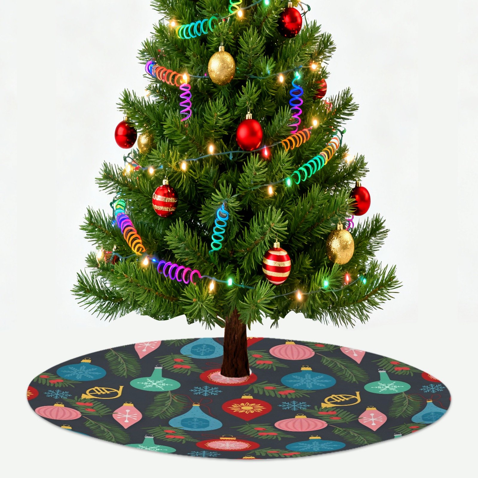 Holiday Christmas Tree Skirt | Ornaments | Traditional Rustic Round 48×48 Inch Home Decor Christmas Tree Skirts christmas tree decor 5 Holiday Christmas Tree Skirt | Ornaments | Traditional Rustic Round 48×48 Inch Home Decor Christmas Tree Skirts christmas tree decor 5