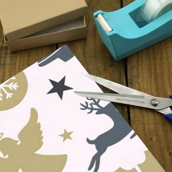 Christmas Wrapping Paper | Premium Holiday Gift Wrap | Gold Angel 58″ x 23″ (1–5 Rolls) Wrapping Paper Christmas Gift Wrap 3