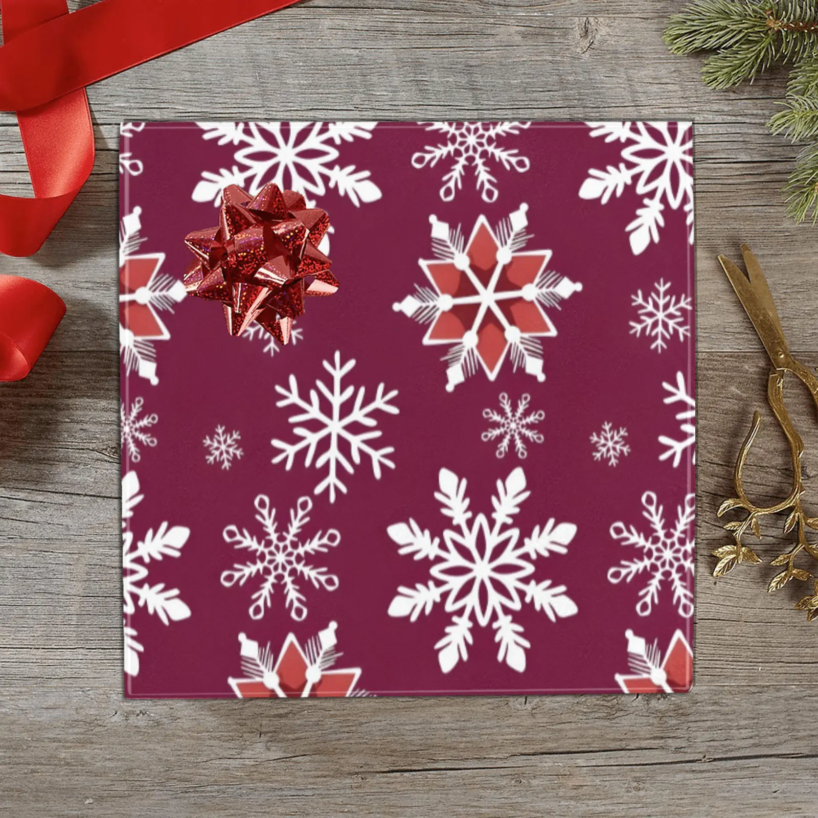 Christmas Wrapping Paper | Premium Holiday Gift Wrap | Wine Flakes 58″ x 23″ (1–5 Rolls) Wrapping Paper Christmas Gift Wrap