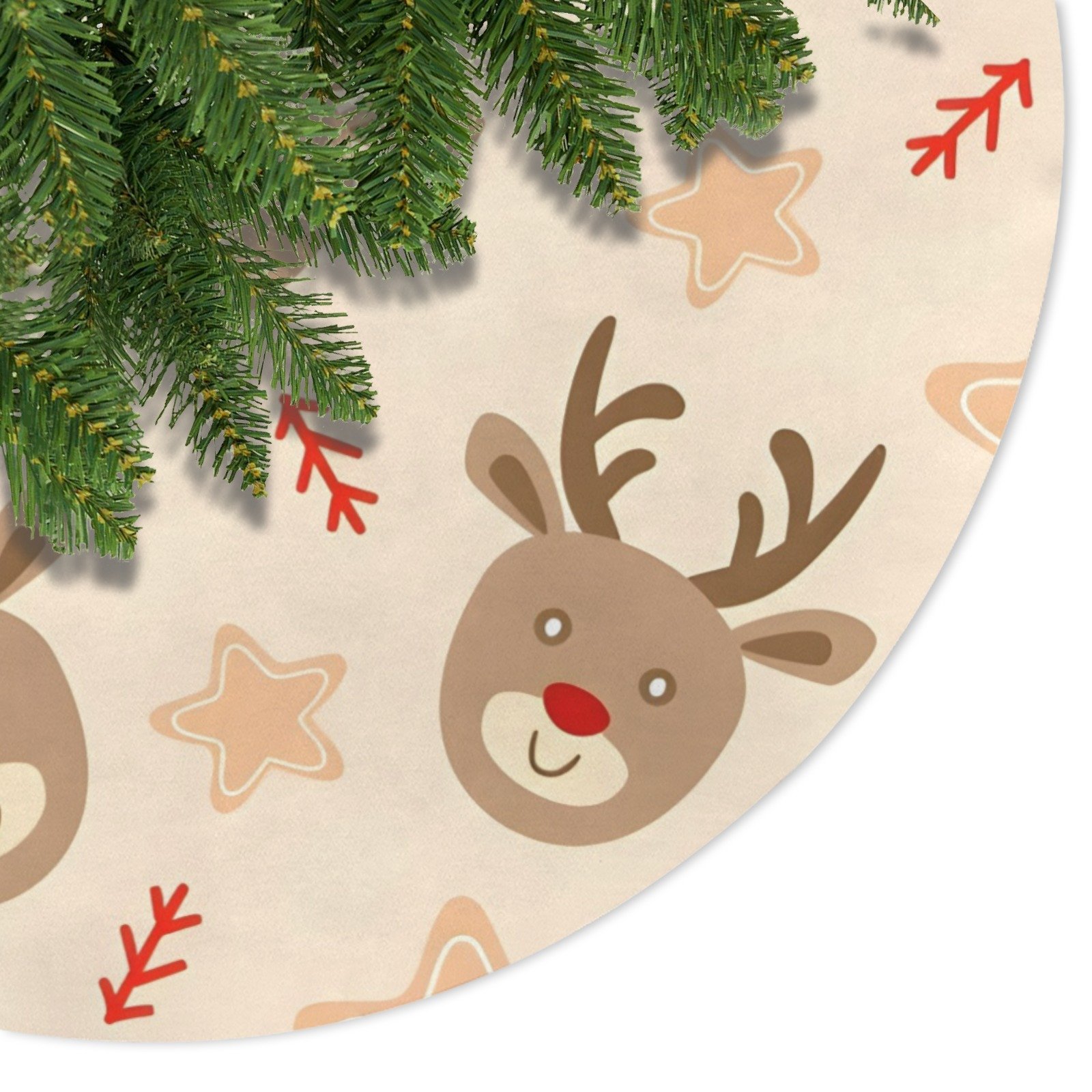 Holiday Christmas Tree Skirt | Rudolph | Traditional Rustic Round 48×48 Inch Home Decor Christmas Tree Skirts christmas tree decor 3 Holiday Christmas Tree Skirt | Rudolph | Traditional Rustic Round 48×48 Inch Home Decor Christmas Tree Skirts christmas tree decor 3