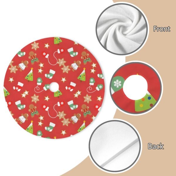 Holiday Christmas Tree Skirt | Gingerbread | Traditional Rustic Round 48×48 Inch Home Decor Christmas Tree Skirts christmas tree decor 5