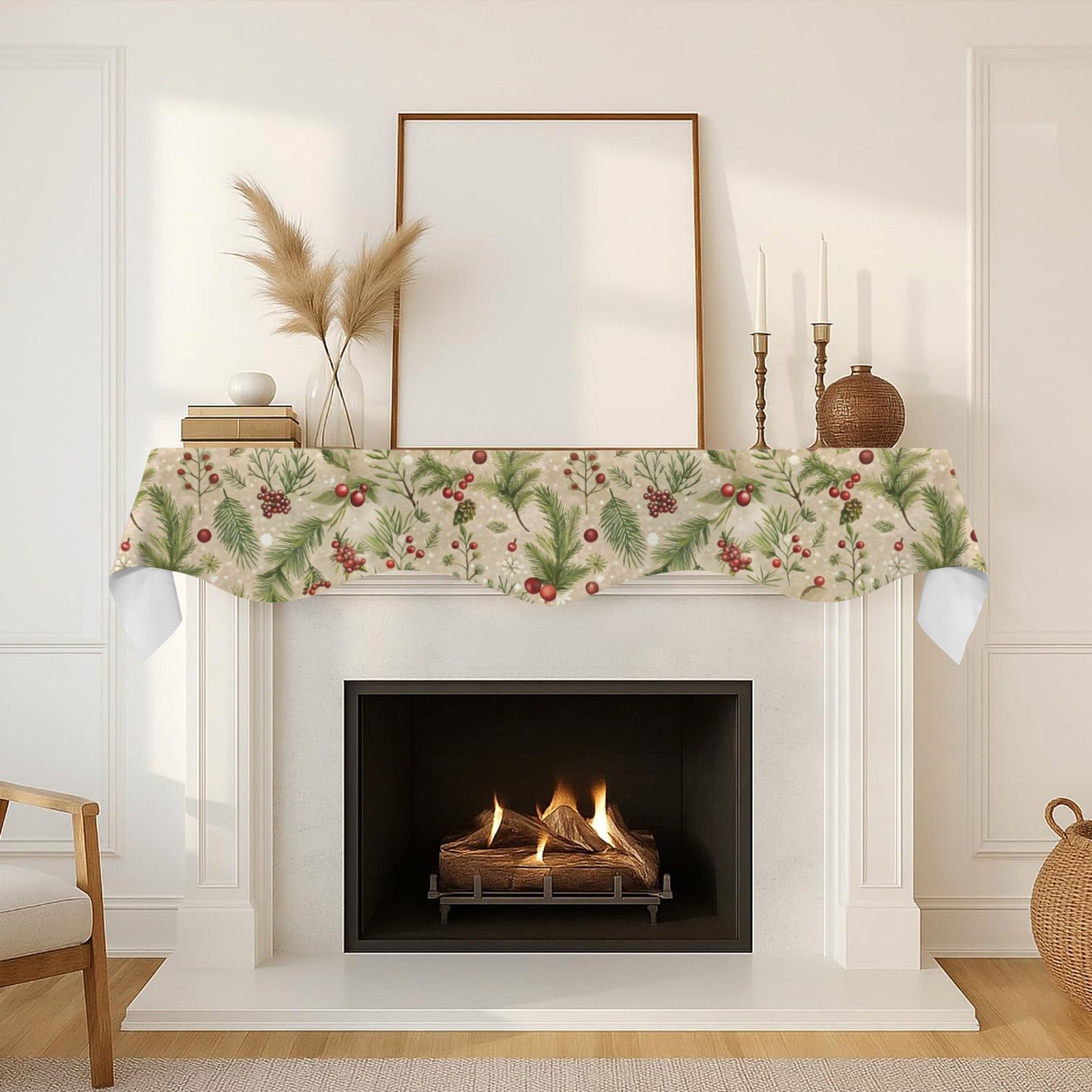 Christmas Holiday Fireplace Mantel Scarf | Cranberry | Mantle Runner Christmas Fireplace Mantel Scarf Christmas Fireplace Decoration 4 Christmas Holiday Fireplace Mantel Scarf | Cranberry | Mantle Runner Christmas Fireplace Mantel Scarf Christmas Fireplace Decoration 4