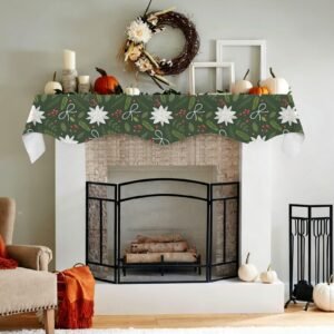 Christmas Holiday Fireplace Mantel Scarf | Crocus | Mantle Runner Christmas Fireplace Mantel Scarf Christmas Fireplace Decoration Christmas Holiday Fireplace Mantel Scarf | Crocus | Mantle Runner Christmas Fireplace Mantel Scarf Christmas Fireplace Decoration