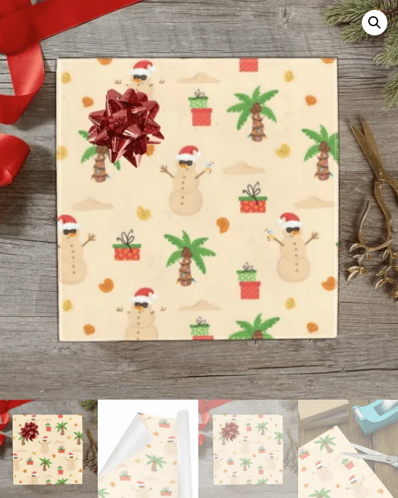 Christmas Wrapping Paper | Premium Holiday Gift Wrap | Miami 58″ x 23″ (1–5 Rolls) Wrapping Paper Christmas Gift Wrap 5