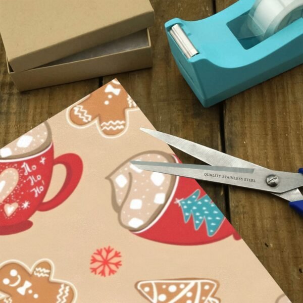 Christmas Wrapping Paper | Premium Holiday Gift Wrap | Mocha 58″ x 23″ (1–5 Rolls) Wrapping Paper Christmas Gift Wrap 3