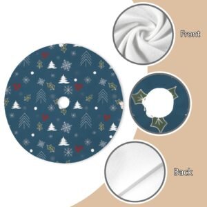 Holiday Christmas Tree Skirt | Blue Berries | Traditional Rustic Round 48×48 Inch Home Decor Christmas Tree Skirts christmas tree decor Holiday Christmas Tree Skirt | Blue Berries | Traditional Rustic Round 48×48 Inch Home Decor Christmas Tree Skirts christmas tree decor
