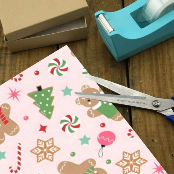 Christmas Wrapping Paper | Premium Holiday Gift Wrap | Ginger Canes 58″ x 23″ (1–5 Rolls) Wrapping Paper Christmas Gift Wrap 6