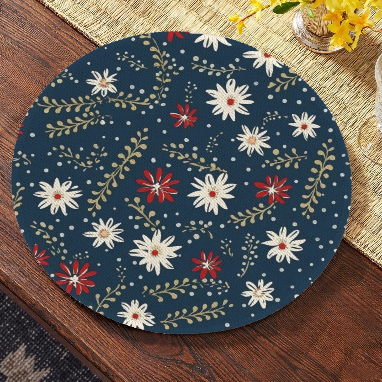 Christmas Placemats | Daisies | Holiday Dinner Table Decor | 4 Pack Christmas Placemats christmas dining decor 3 Christmas Placemats | Daisies | Holiday Dinner Table Decor | 4 Pack Christmas Placemats christmas dining decor 3