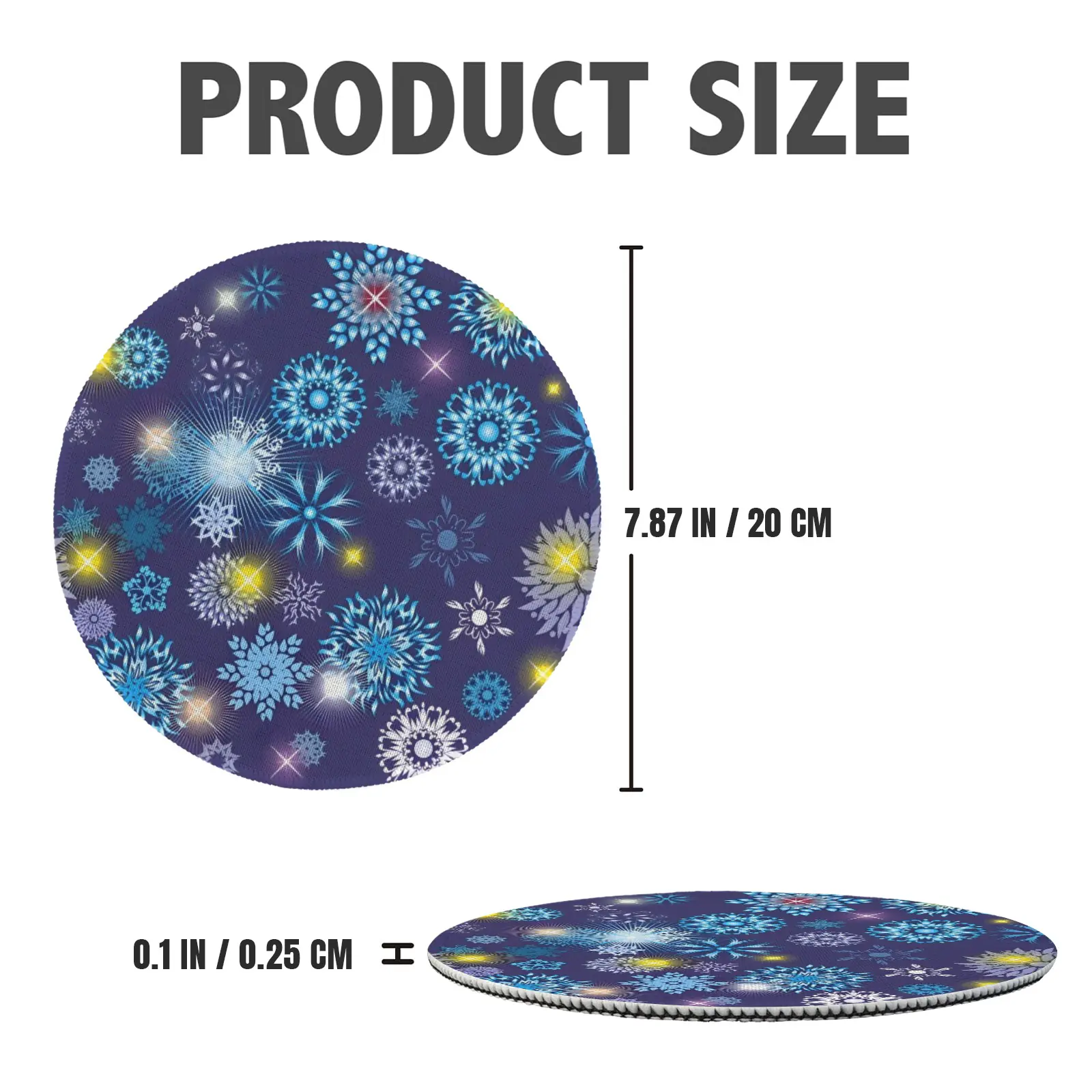 Christmas Placemats | Disco Snow | Holiday Dinner Table Decor | 4 Pack Christmas Placemats christmas dining decor 4