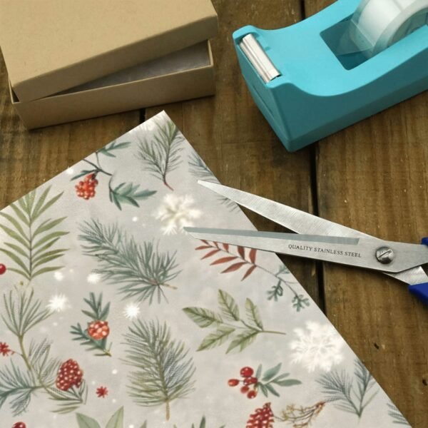 Christmas Wrapping Paper | Premium Holiday Gift Wrap | Frosty Berries 58″ x 23″ (1–5 Rolls) Wrapping Paper Christmas Gift Wrap 3