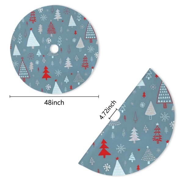Holiday Christmas Tree Skirt | Slate Forest | Traditional Rustic Round 48×48 Inch Home Decor Christmas Tree Skirts christmas tree decor 6