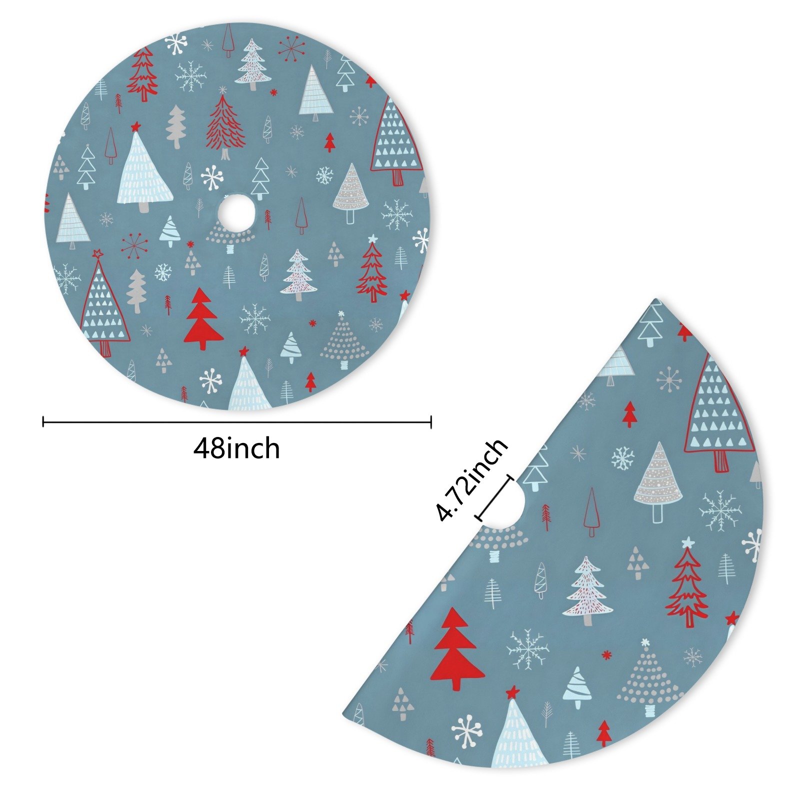 Holiday Christmas Tree Skirt | Slate Forest | Traditional Rustic Round 48×48 Inch Home Decor Christmas Tree Skirts christmas tree decor 6 Holiday Christmas Tree Skirt | Slate Forest | Traditional Rustic Round 48×48 Inch Home Decor Christmas Tree Skirts christmas tree decor 6