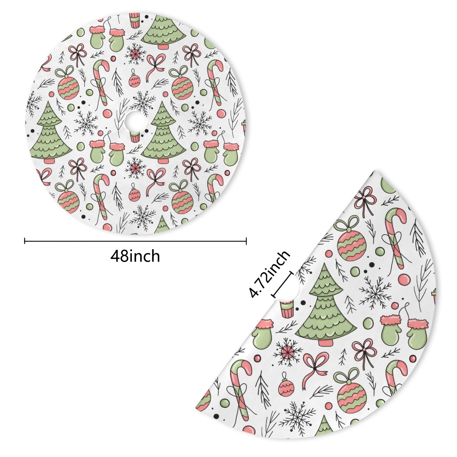 Holiday Christmas Tree Skirt | Mittens | Traditional Rustic Round 48×48 Inch Home Decor Christmas Tree Skirts christmas tree decor 8 Holiday Christmas Tree Skirt | Mittens | Traditional Rustic Round 48×48 Inch Home Decor Christmas Tree Skirts christmas tree decor 8