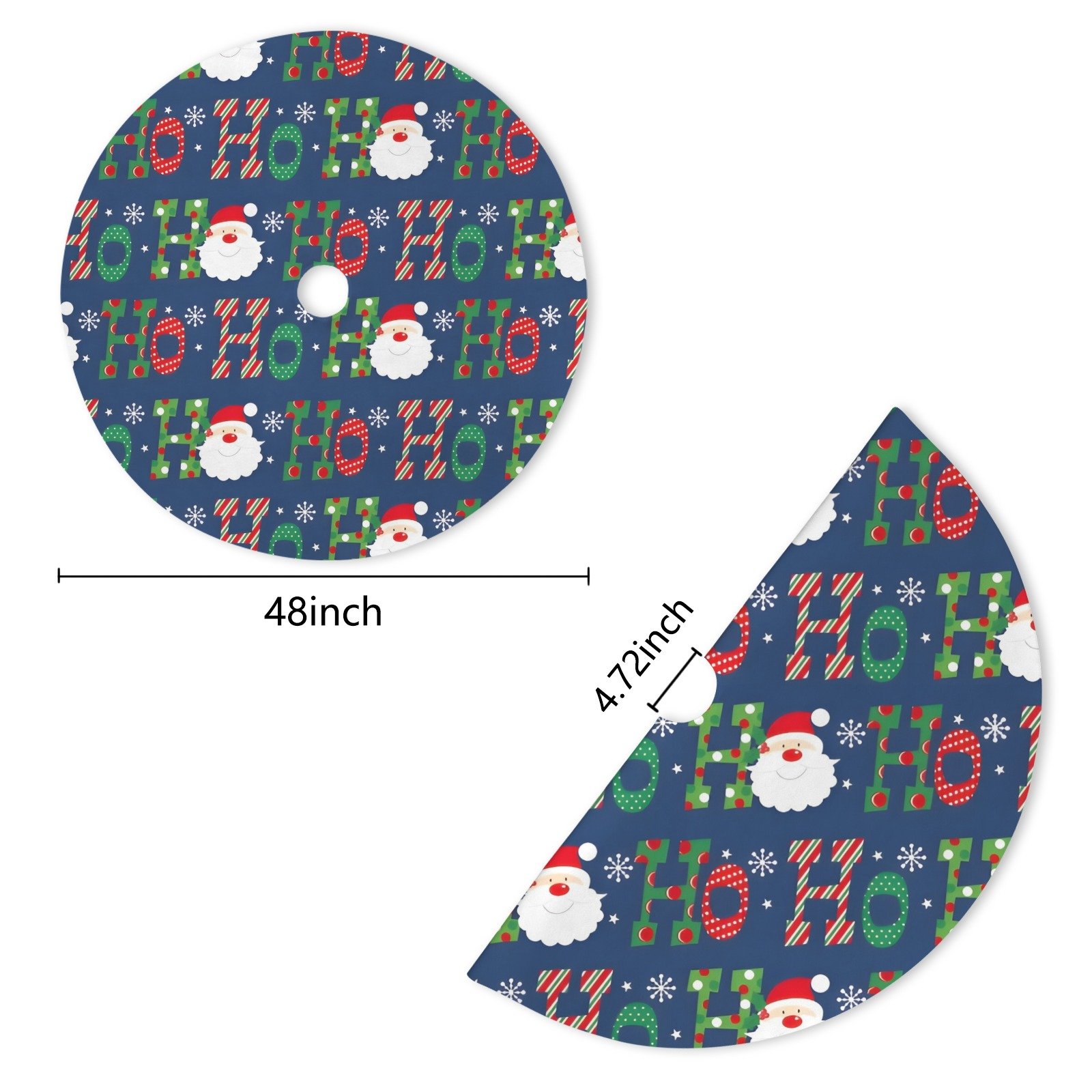 Holiday Christmas Tree Skirt | Ho Ho Ho | Traditional Rustic Round 48×48 Inch Home Decor Christmas Tree Skirts christmas tree decor 6 Holiday Christmas Tree Skirt | Ho Ho Ho | Traditional Rustic Round 48×48 Inch Home Decor Christmas Tree Skirts christmas tree decor 6