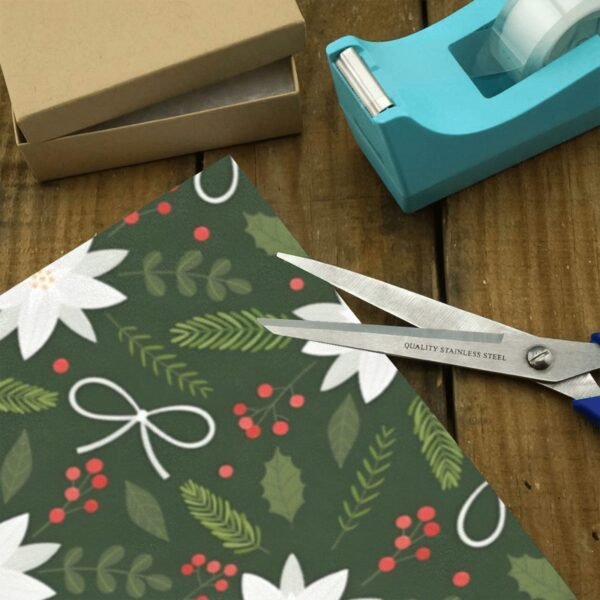 Christmas Wrapping Paper | Premium Holiday Gift Wrap | Floral Snow 58″ x 23″ (1–5 Rolls) Wrapping Paper Christmas Gift Wrap 3