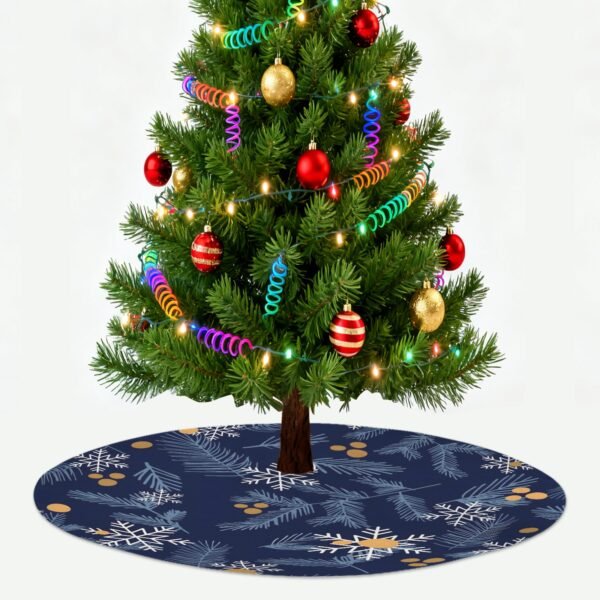 Holiday Christmas Tree Skirt | Gold Berries | Traditional Rustic Round 48×48 Inch Home Decor Christmas Tree Skirts christmas tree decor 2