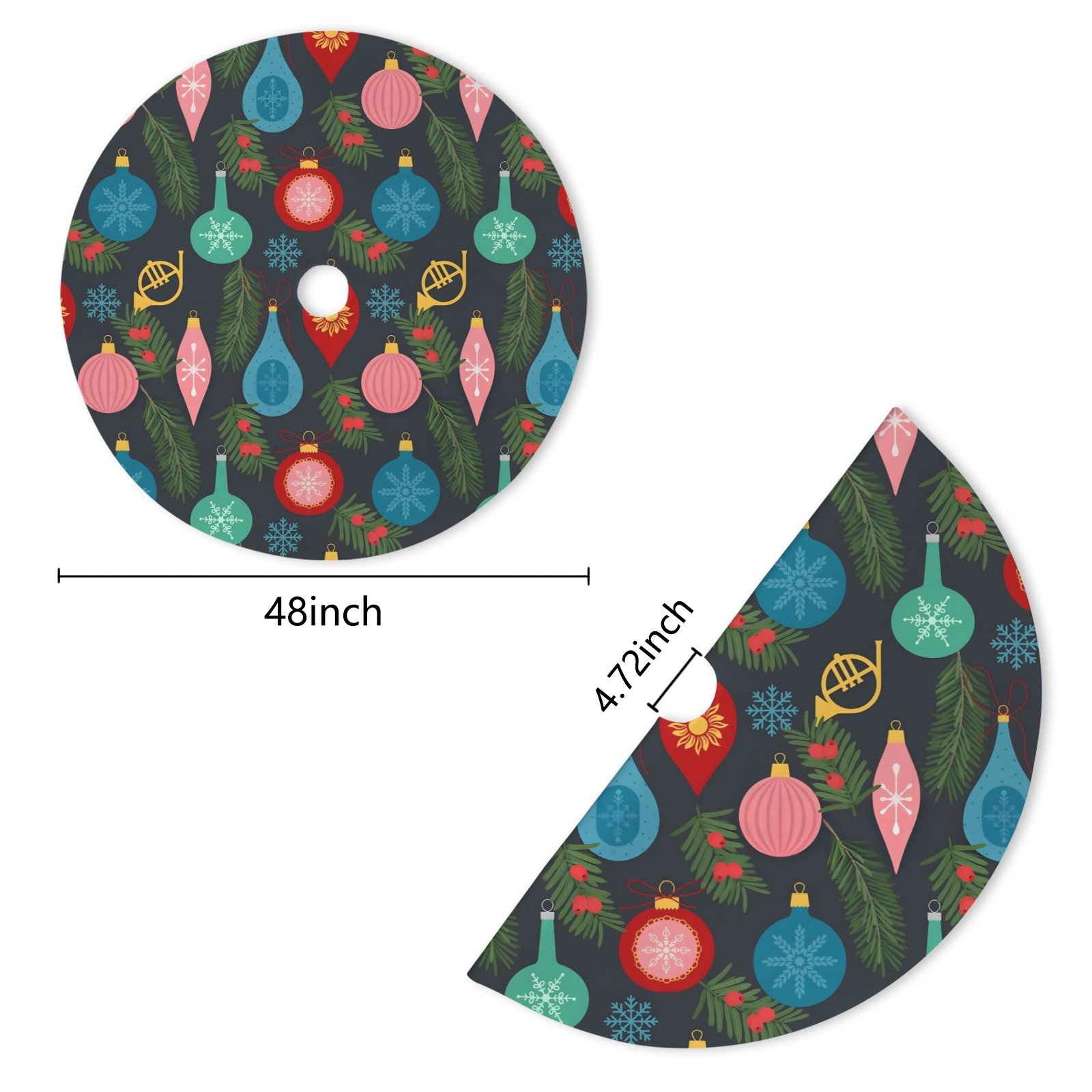 Holiday Christmas Tree Skirt | Ornaments | Traditional Rustic Round 48×48 Inch Home Decor Christmas Tree Skirts christmas tree decor 8 Holiday Christmas Tree Skirt | Ornaments | Traditional Rustic Round 48×48 Inch Home Decor Christmas Tree Skirts christmas tree decor 8