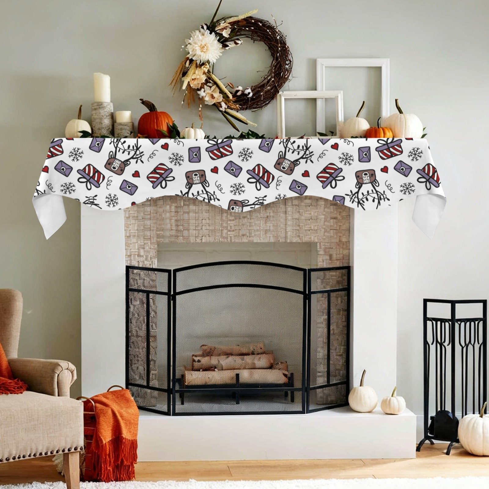 Christmas Holiday Fireplace Mantel Scarf | Postage | Mantle Runner Christmas Fireplace Mantel Scarf Christmas Fireplace Decoration 5 Christmas Holiday Fireplace Mantel Scarf | Postage | Mantle Runner Christmas Fireplace Mantel Scarf Christmas Fireplace Decoration 5