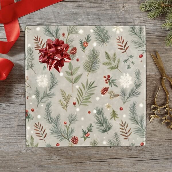 Christmas Wrapping Paper | Premium Holiday Gift Wrap | Frosty Berries 58″ x 23″ (1–5 Rolls) Wrapping Paper Christmas Gift Wrap