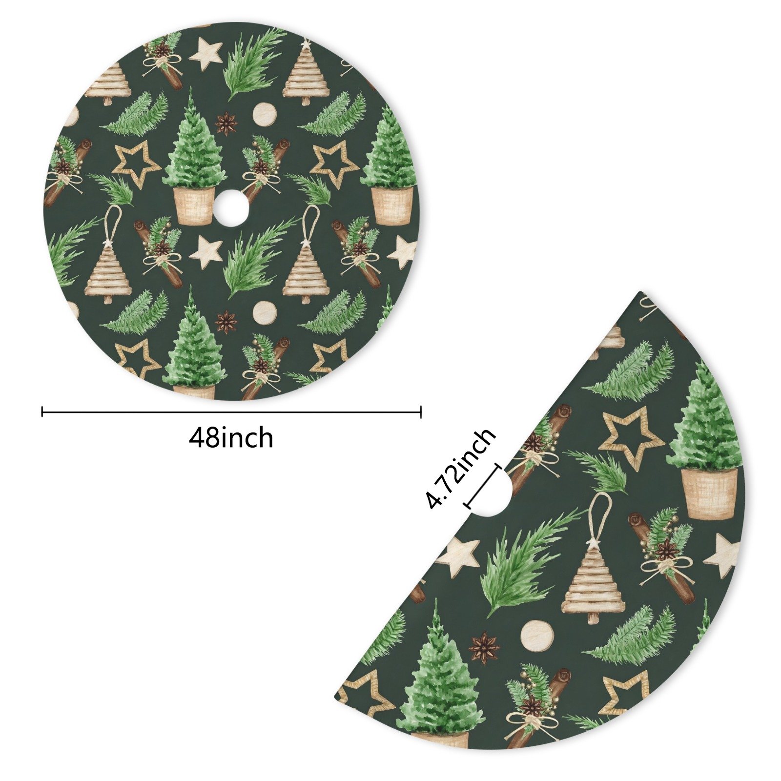 Holiday Christmas Tree Skirt | Cinnamon | Traditional Rustic Round 48×48 Inch Home Decor Christmas Tree Skirts christmas tree decor 5 Holiday Christmas Tree Skirt | Cinnamon | Traditional Rustic Round 48×48 Inch Home Decor Christmas Tree Skirts christmas tree decor 5