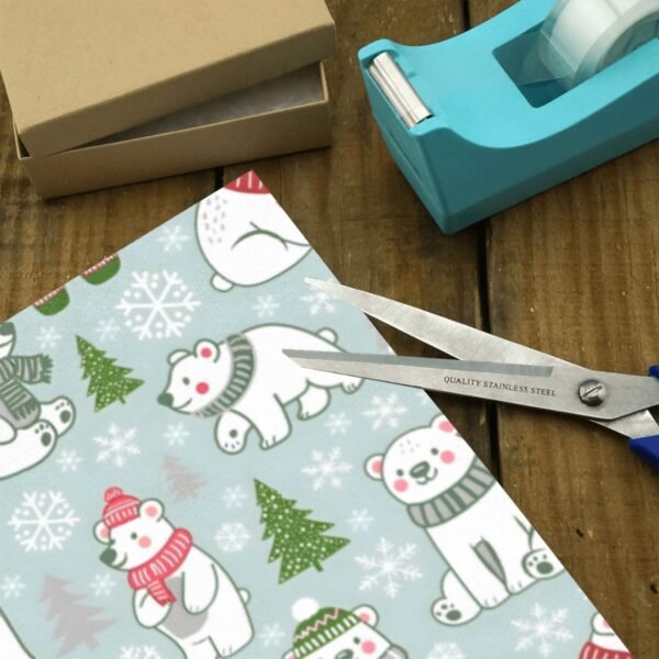 Christmas Wrapping Paper | Premium Holiday Gift Wrap | Polar Friends 58″ x 23″ (1–5 Rolls) Wrapping Paper Christmas Gift Wrap 3