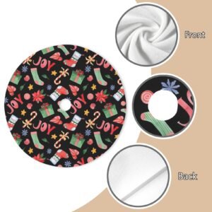 Holiday Christmas Tree Skirt | Joy | Traditional Rustic Round 48×48 Inch Home Decor Christmas Tree Skirts christmas tree decor Holiday Christmas Tree Skirt | Joy | Traditional Rustic Round 48×48 Inch Home Decor Christmas Tree Skirts christmas tree decor