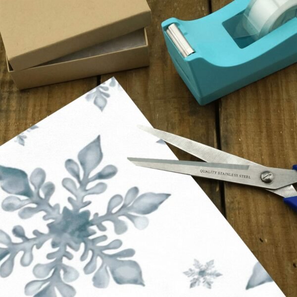 Christmas Wrapping Paper | Premium Holiday Gift Wrap | Stencil Flakes 58″ x 23″ (1–5 Rolls) Wrapping Paper Christmas Gift Wrap 3