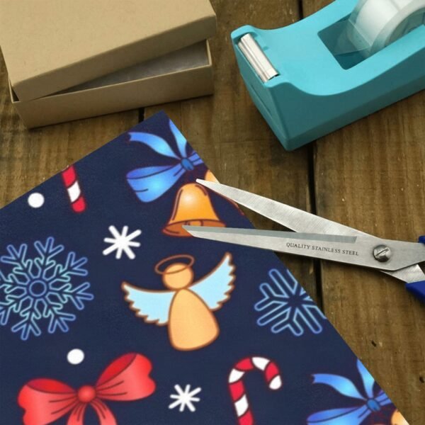 Christmas Wrapping Paper | Premium Holiday Gift Wrap | Ribbon Angel 58″ x 23″ (1–5 Rolls) Wrapping Paper Christmas Gift Wrap 3
